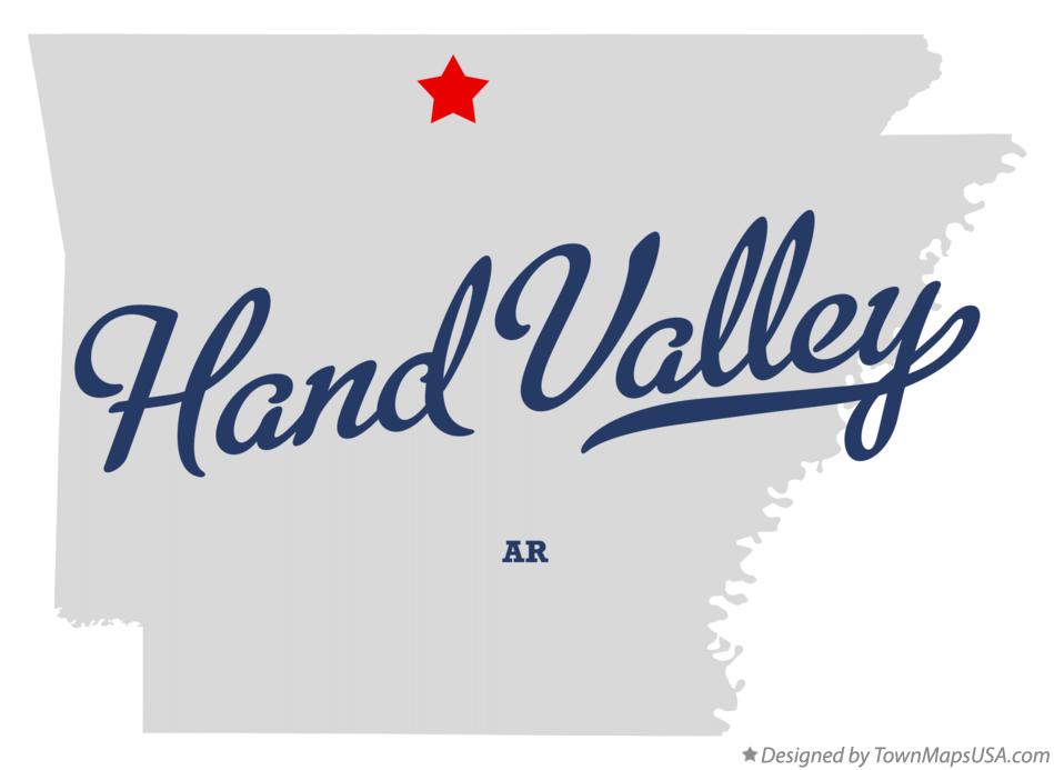 Map of Hand Valley Arkansas AR