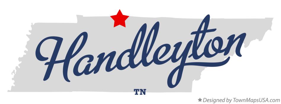 Map of Handleyton Tennessee TN