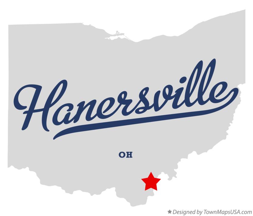 Map of Hanersville Ohio OH