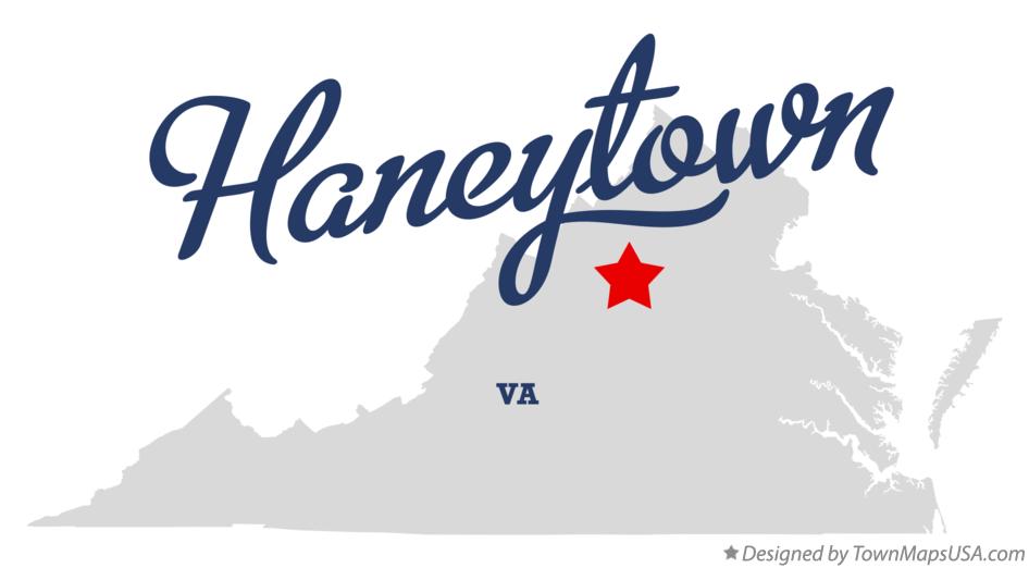 Map of Haneytown Virginia VA