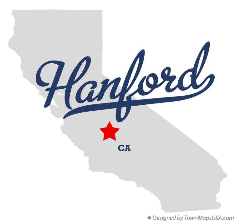 Map of Hanford California CA
