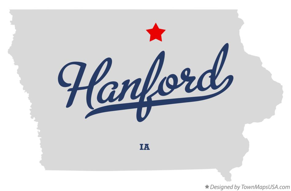 Map of Hanford Iowa IA
