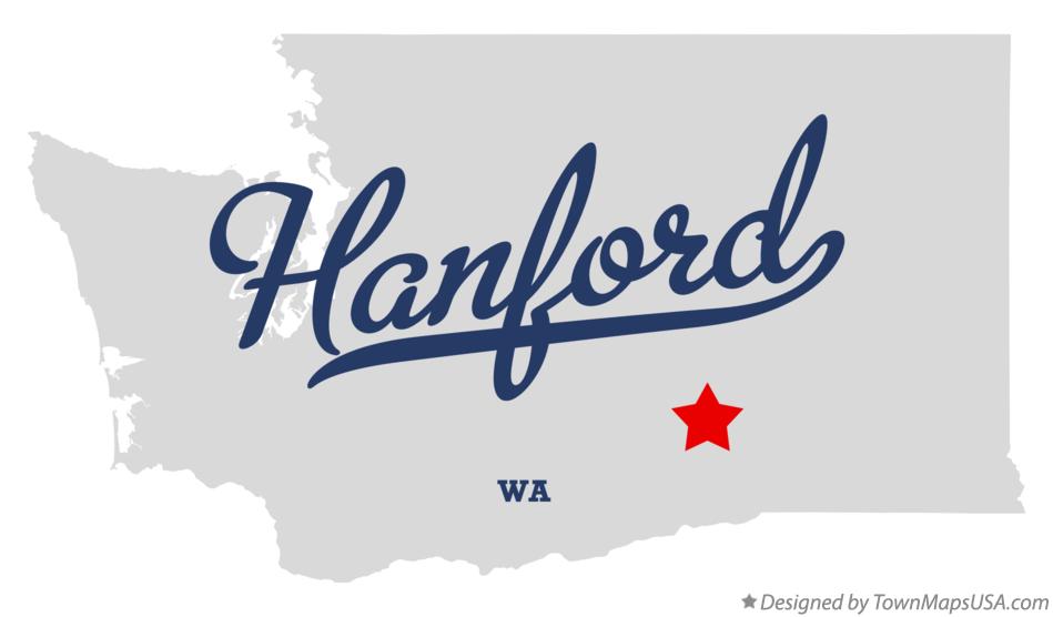 Map of Hanford Washington WA