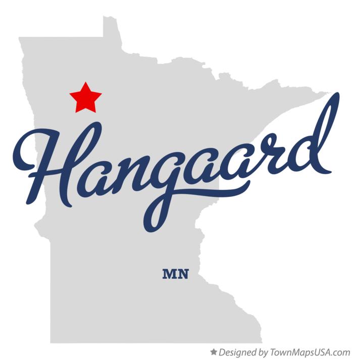 Map of Hangaard Minnesota MN