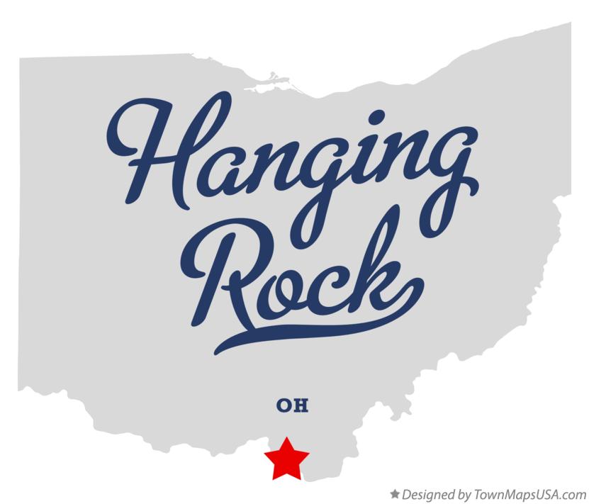 Map of Hanging Rock Ohio OH