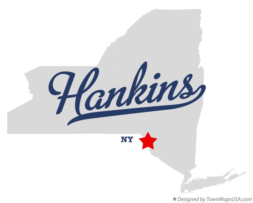 Map of Hankins New York NY
