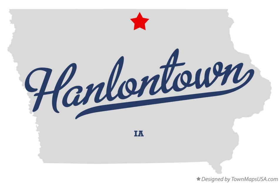 Map of Hanlontown Iowa IA