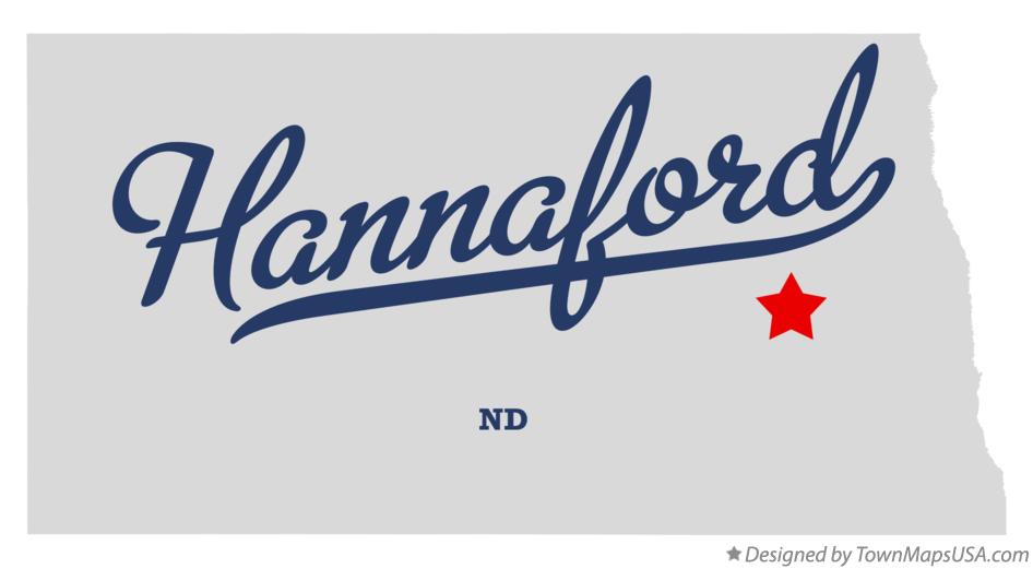 Map of Hannaford North Dakota ND