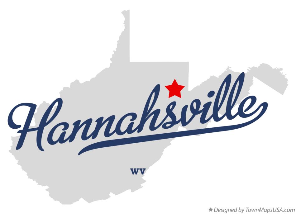 Map of Hannahsville West Virginia WV