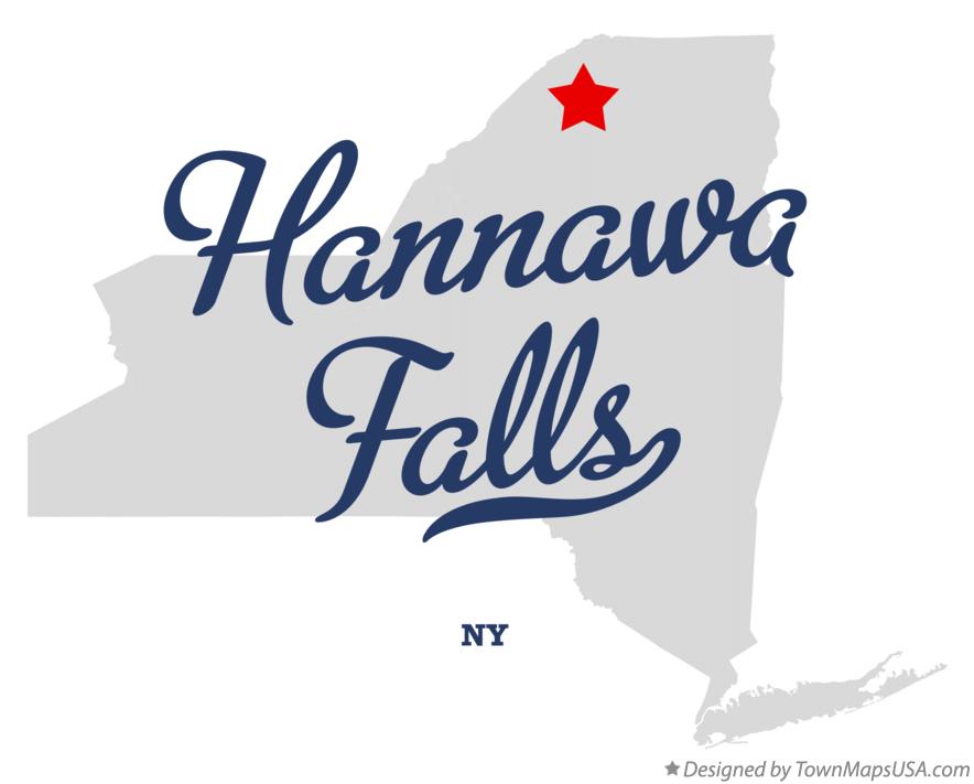 Map of Hannawa Falls New York NY