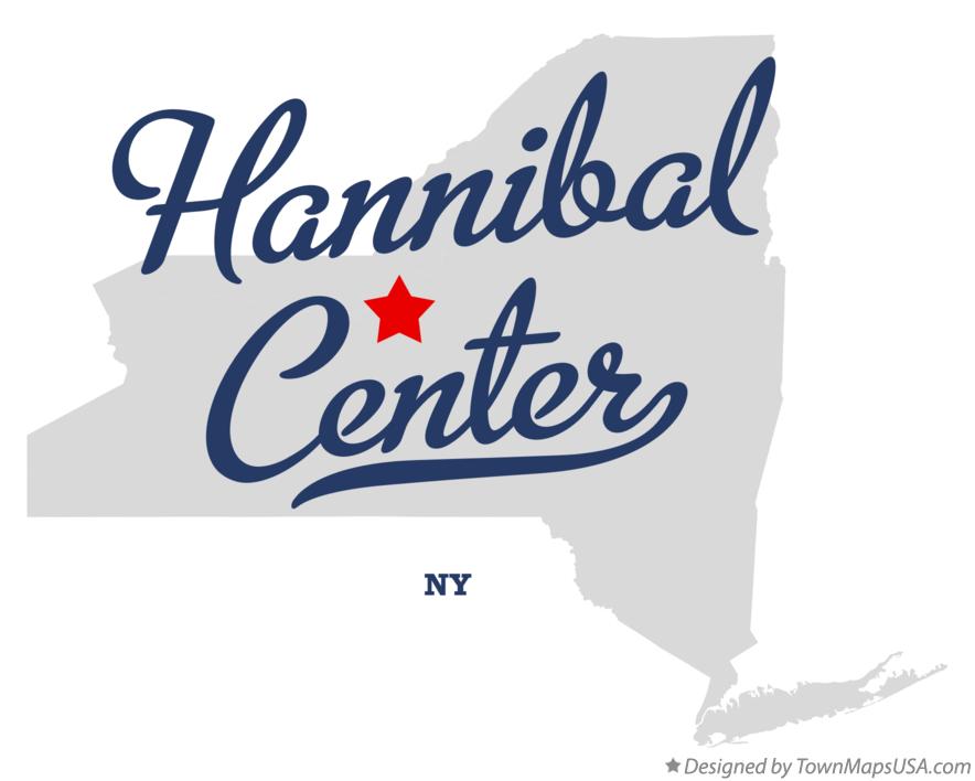Map of Hannibal Center New York NY