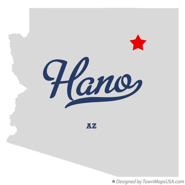 Map of Hano Arizona AZ