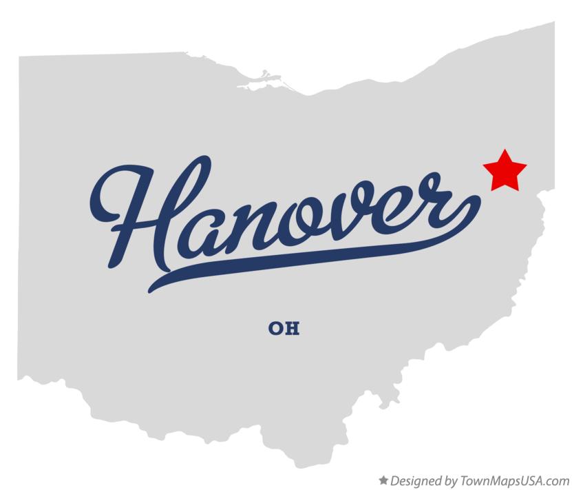 Map of Hanover Ohio OH