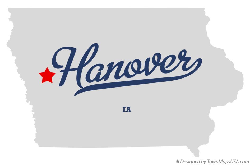 Map of Hanover Iowa IA