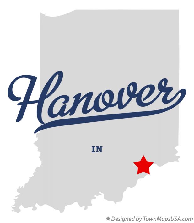Map of Hanover Indiana IN