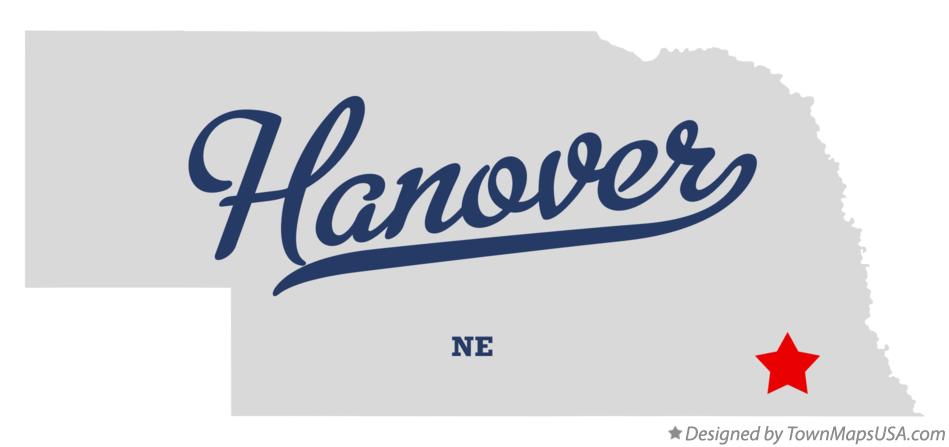 Map of Hanover Nebraska NE