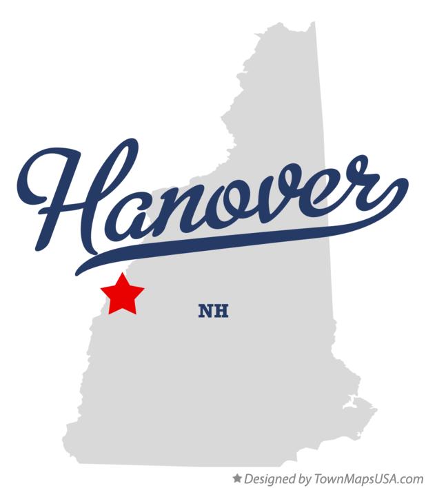 Map of Hanover New Hampshire NH