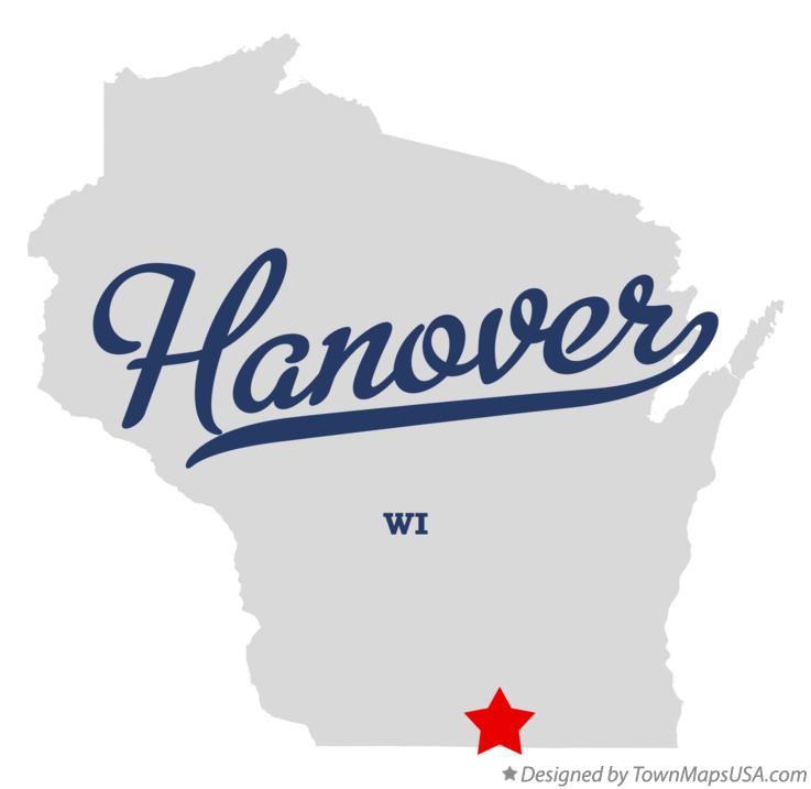 Map of Hanover Wisconsin WI