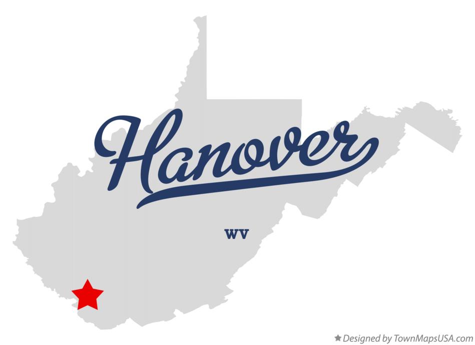 Map of Hanover West Virginia WV