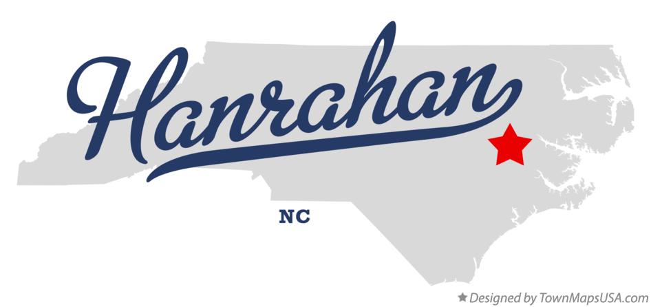 Map of Hanrahan North Carolina NC