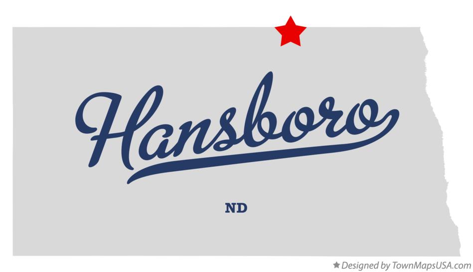 Map of Hansboro North Dakota ND