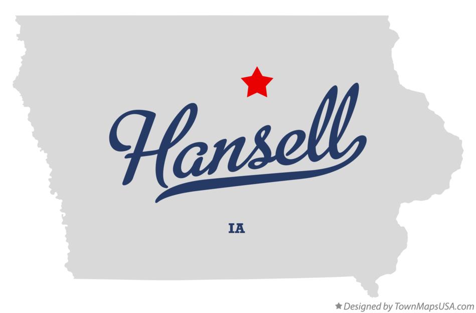 Map of Hansell Iowa IA