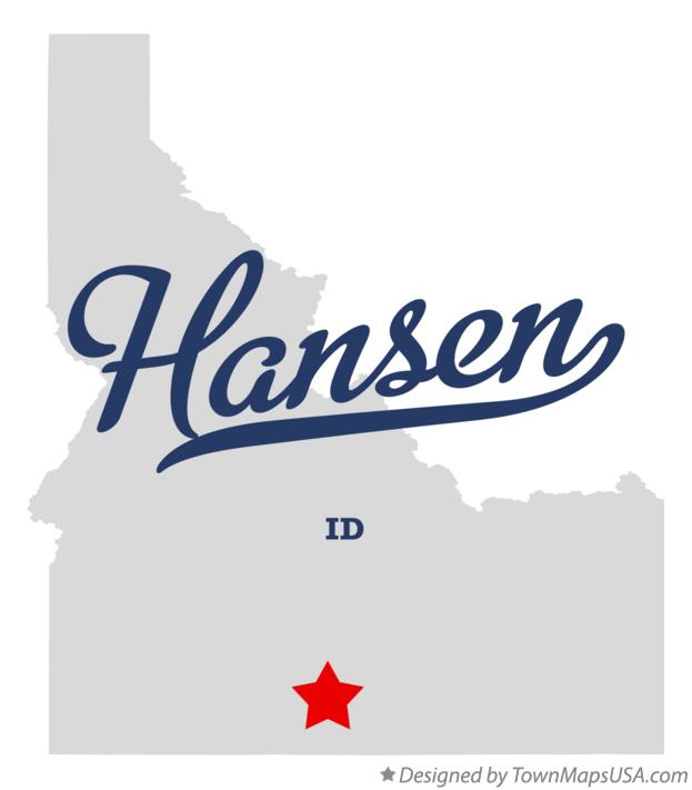 Map of Hansen Idaho ID
