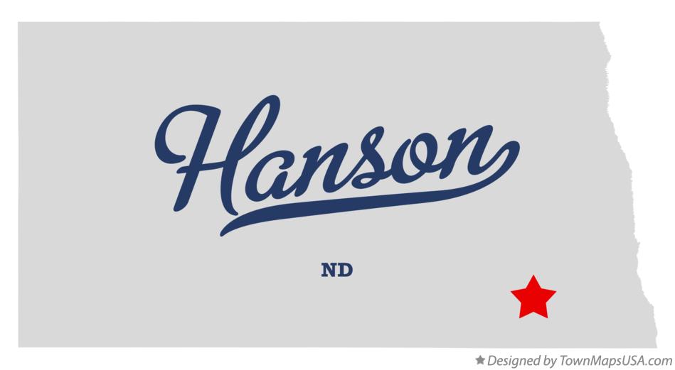Map of Hanson North Dakota ND