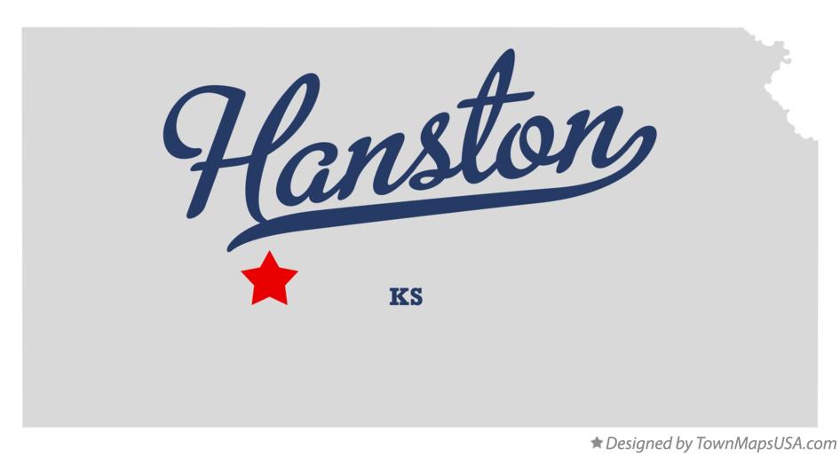 Map of Hanston Kansas KS