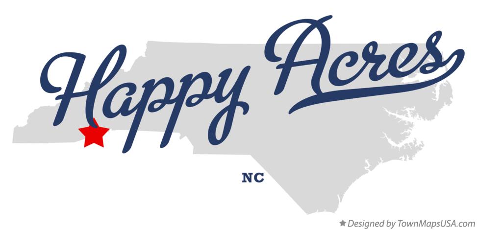 Map of Happy Acres North Carolina NC