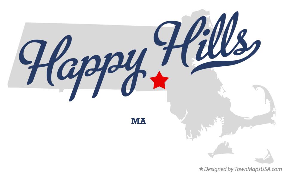 Map of Happy Hills Massachusetts MA
