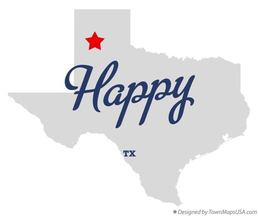Map of Happy Texas TX