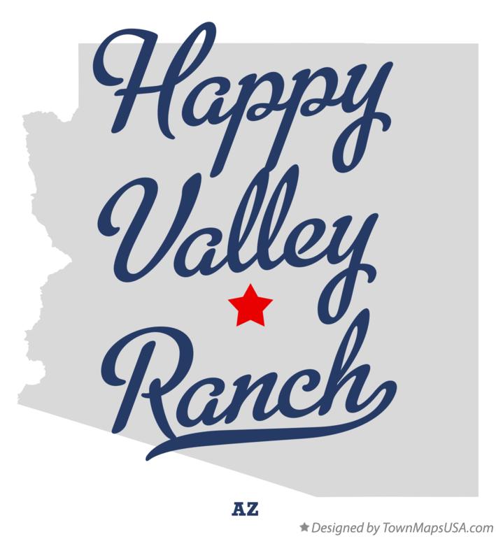 Map of Happy Valley Ranch Arizona AZ