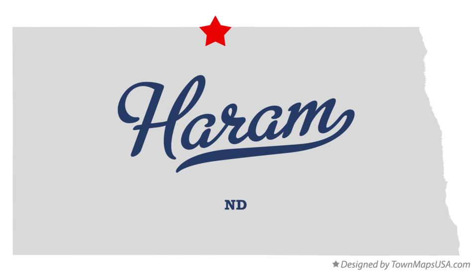 Map of Haram North Dakota ND