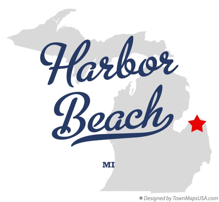 Map of Harbor Beach Michigan MI