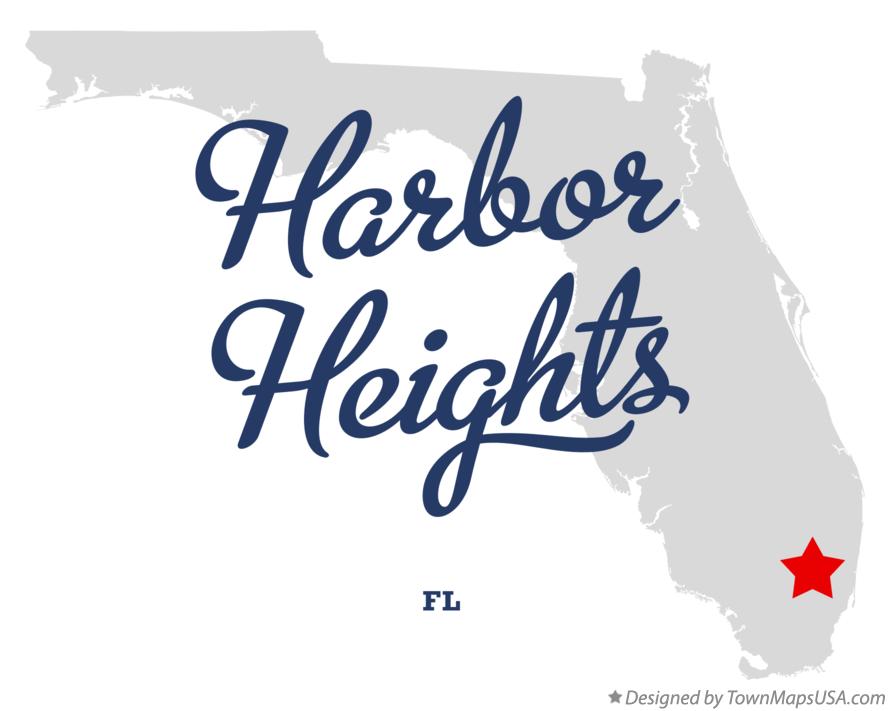 Map of Harbor Heights Florida FL