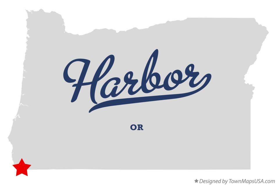 Map of Harbor Oregon OR