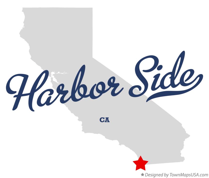 Map of Harbor Side California CA