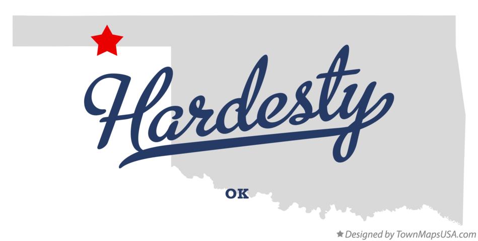Map of Hardesty Oklahoma OK