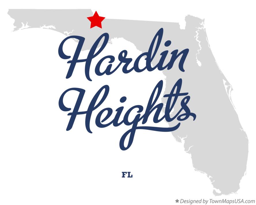 Map of Hardin Heights Florida FL