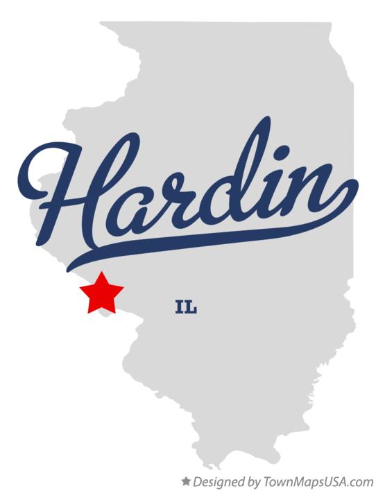 Map of Hardin Illinois IL