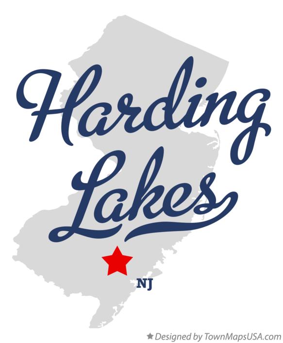 Map of Harding Lakes New Jersey NJ