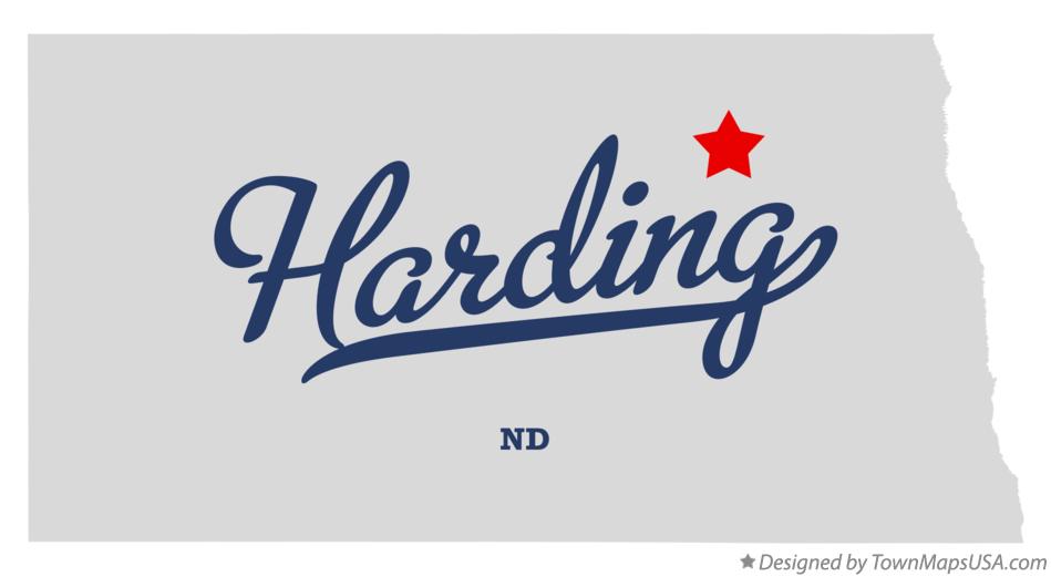 Map of Harding North Dakota ND