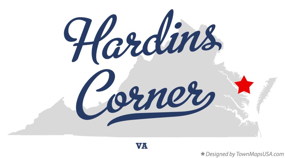 Map of Hardins Corner Virginia VA
