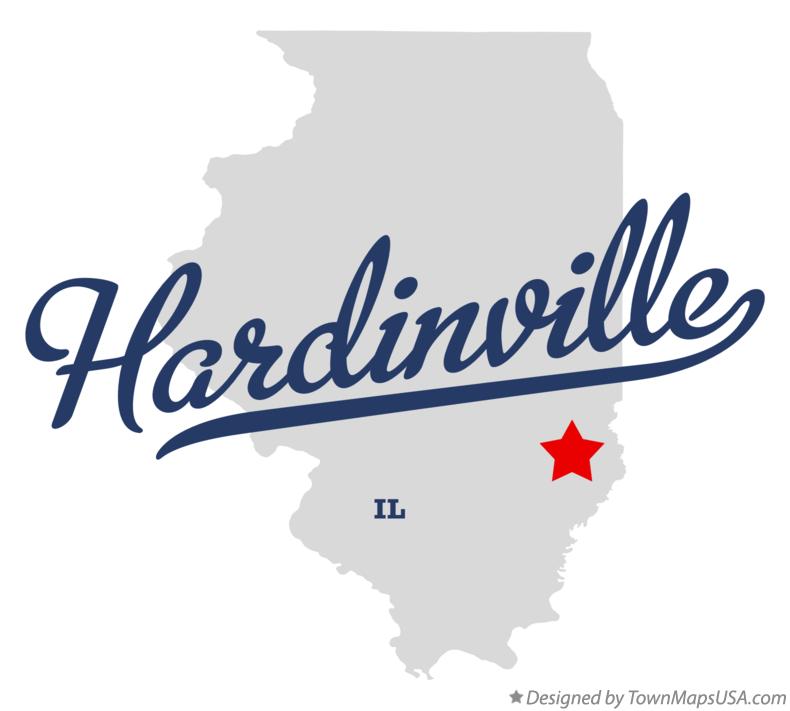 Map of Hardinville Illinois IL