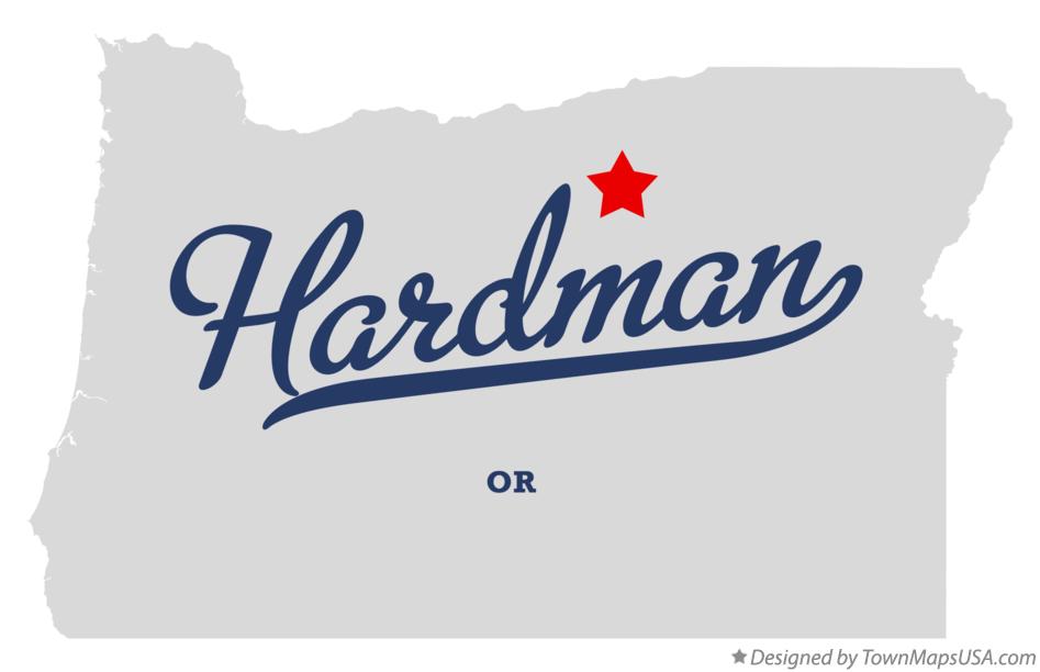 Map of Hardman Oregon OR