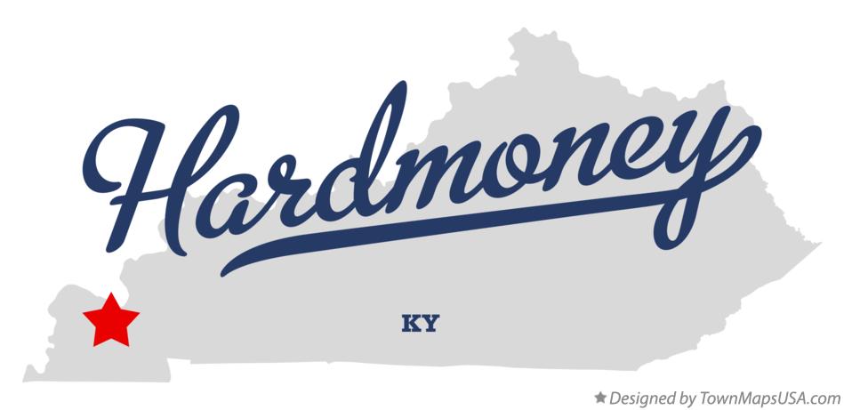 Map of Hardmoney Kentucky KY