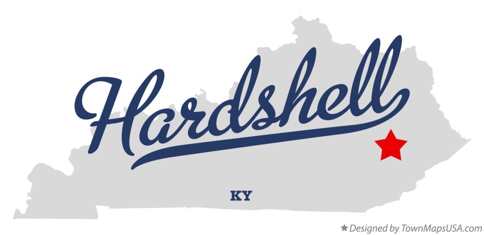 Map of Hardshell Kentucky KY