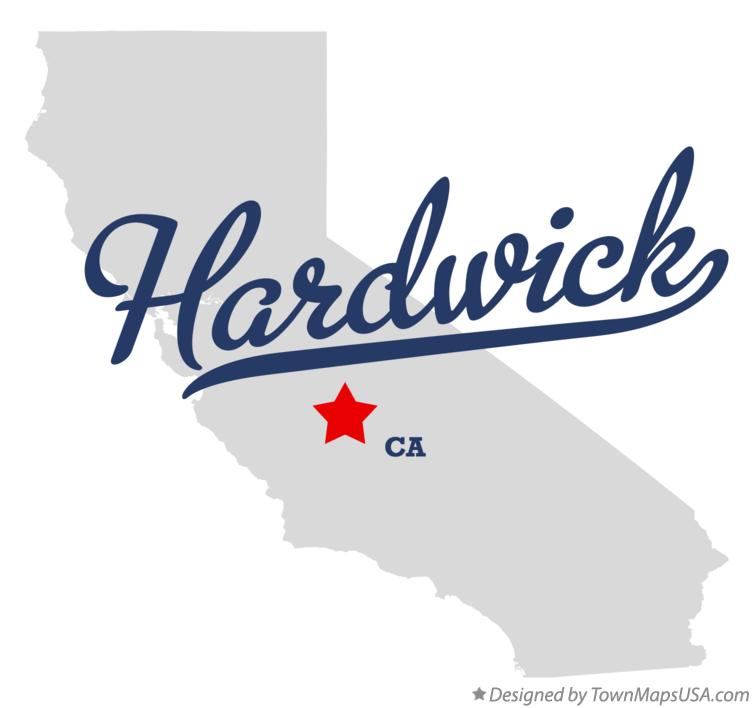 Map of Hardwick California CA