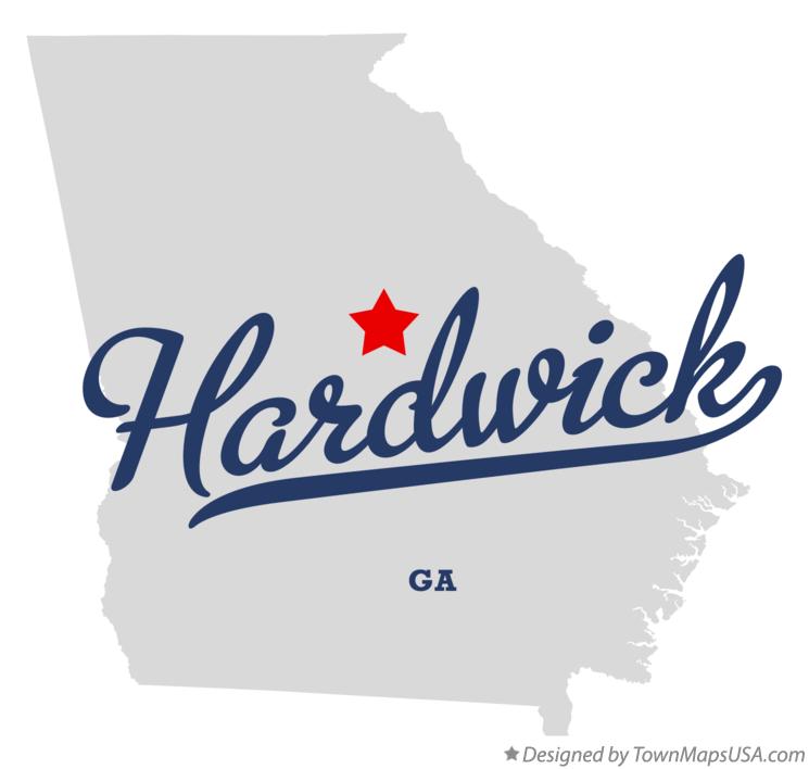 Map of Hardwick Georgia GA